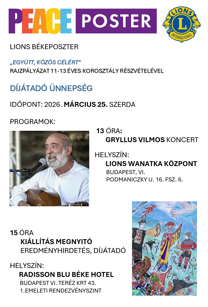 LIONS Békeposzter Pályázat díjátadó ünnepélye